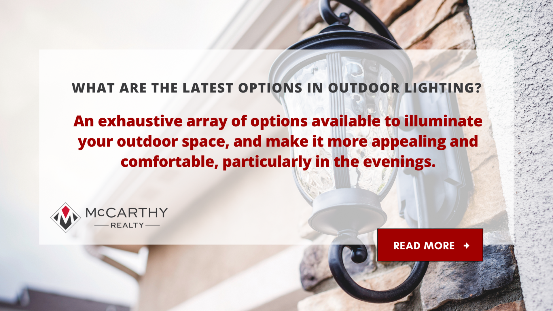 What Are The Latest Options in Outdoor Lighting?